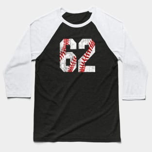 Vintage #62 Baseball Laces Baseball Mom Jersey Love Baseball Baseball T-Shirt